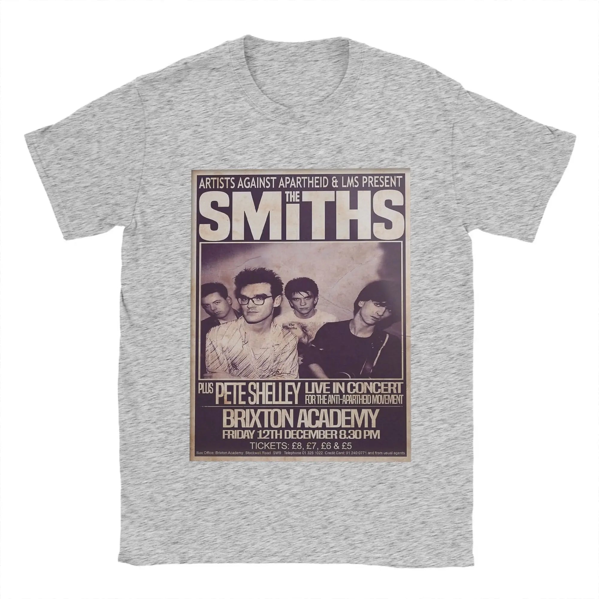 The Smiths    T-Shirts for Men 1986 The Final Concert Novelty Pure  Tees Round Collar Short Sleeve T Shirts Gift Idea Clothes