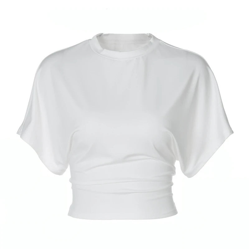 Loose T Shirts For Women Streetwear O-neck Crop Top Y2k Accessories Short Sleeve Feminist Clothes Pullover Camisetas Ropa Mujer