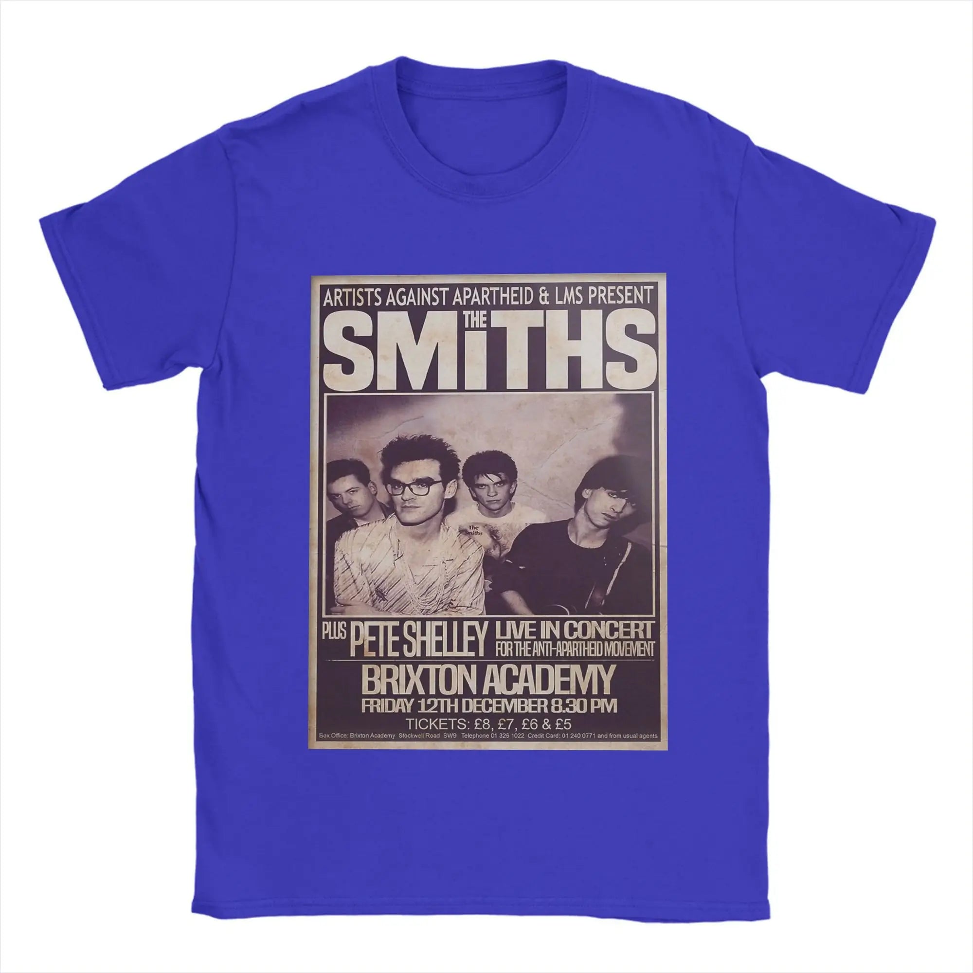 The Smiths    T-Shirts for Men 1986 The Final Concert Novelty Pure  Tees Round Collar Short Sleeve T Shirts Gift Idea Clothes