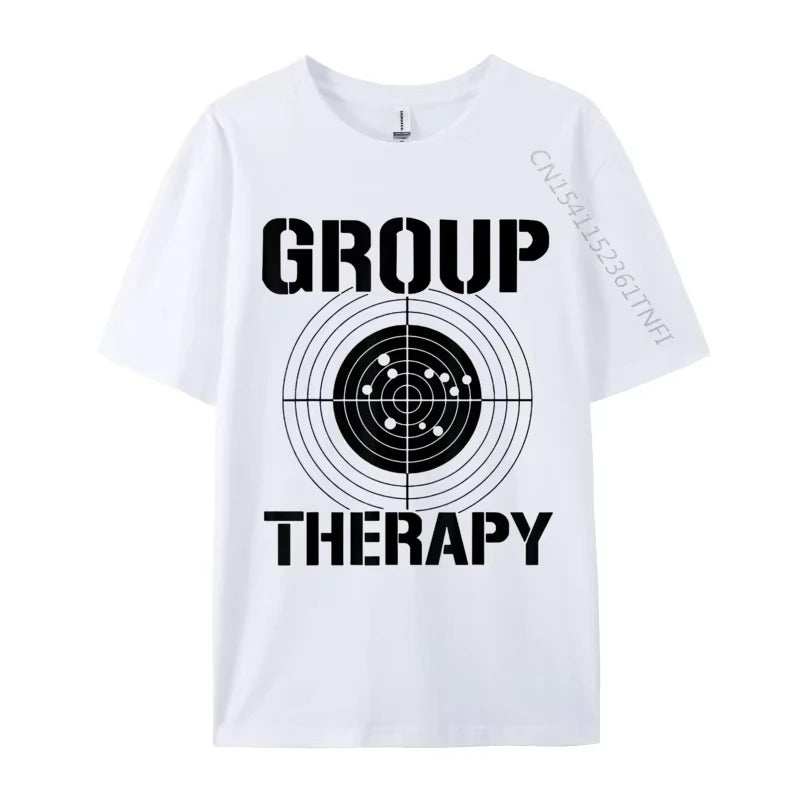 Men T-shirts Group Therapy Casual T-Shirt Retro Normal Cotton Men Tops Tees Casual Clothing Shirt Top Quality