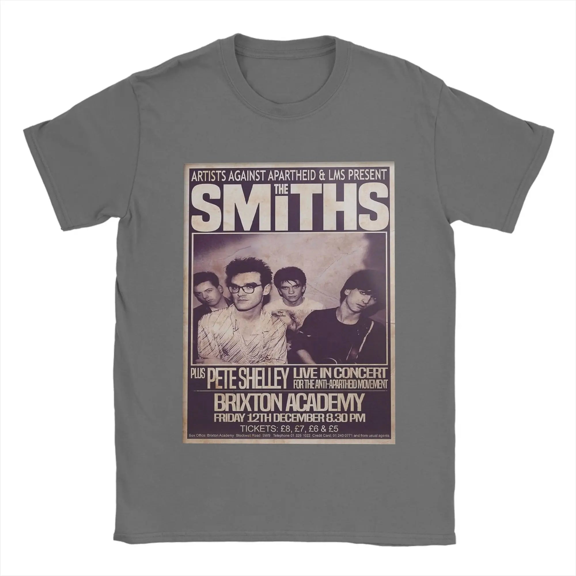 The Smiths    T-Shirts for Men 1986 The Final Concert Novelty Pure  Tees Round Collar Short Sleeve T Shirts Gift Idea Clothes