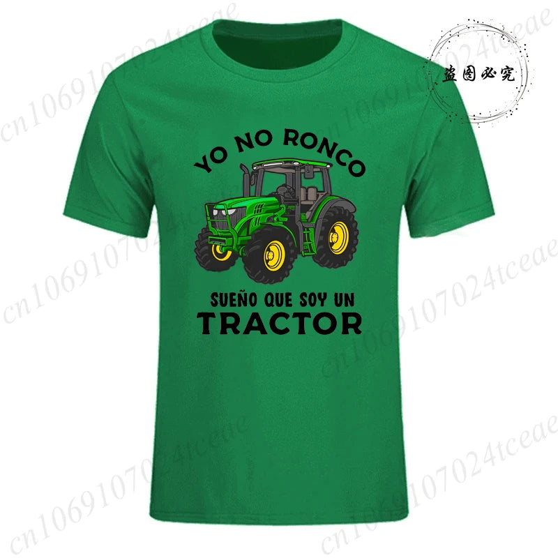 T-shirts for Men Yo No Ronco Sueño Que Soy Un Tractor Agricultor Granjero Humor T Shirt Summer Fashion T Shirts Tops Streetwear