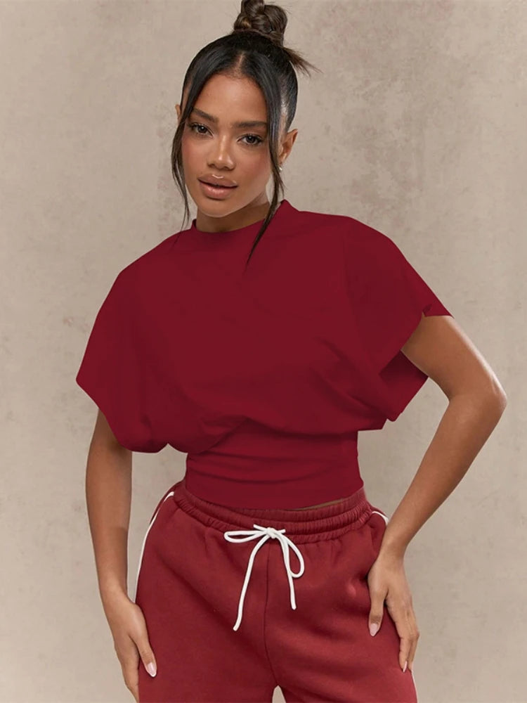 Loose T Shirts For Women Streetwear O-neck Crop Top Y2k Accessories Short Sleeve Feminist Clothes Pullover Camisetas Ropa Mujer