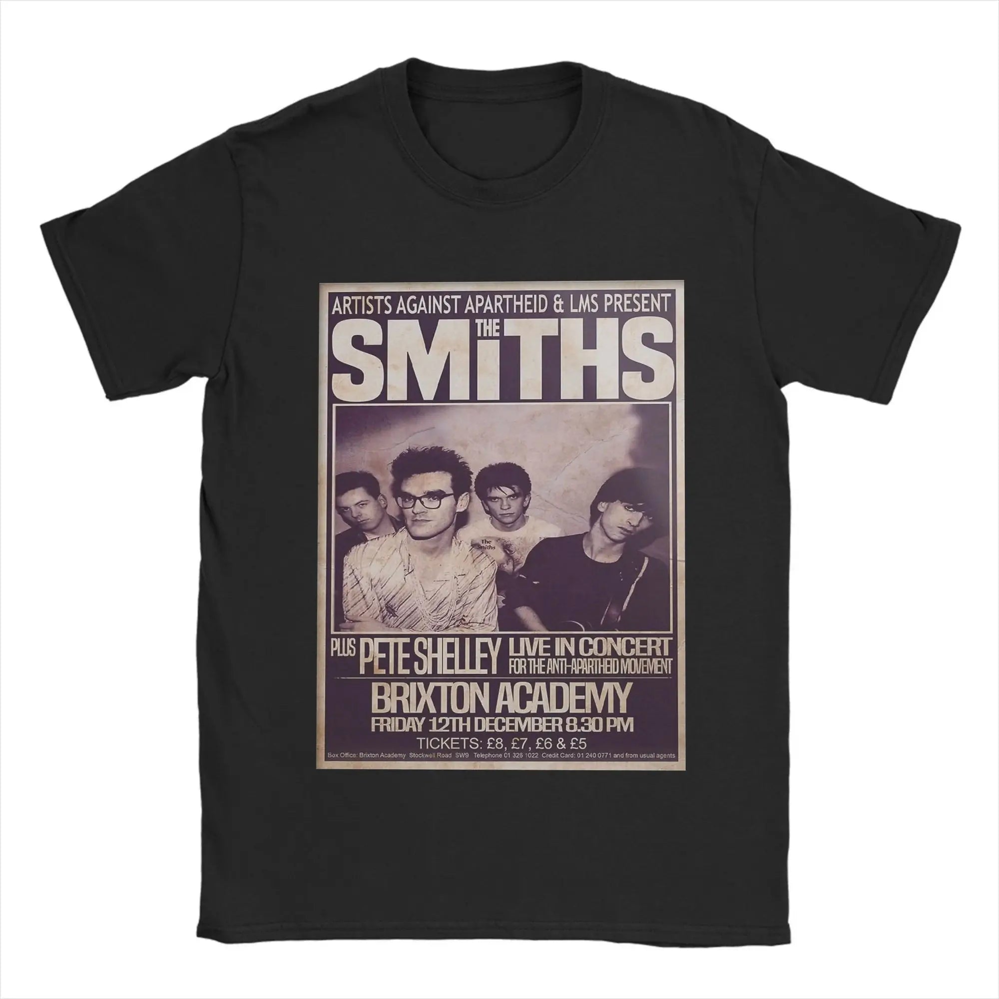 The Smiths    T-Shirts for Men 1986 The Final Concert Novelty Pure  Tees Round Collar Short Sleeve T Shirts Gift Idea Clothes