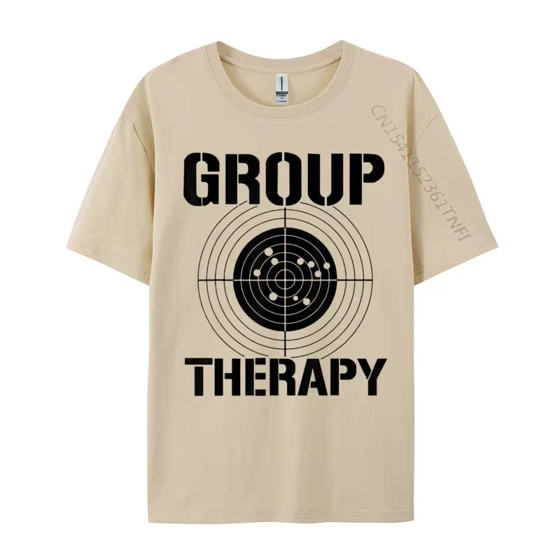 Men T-shirts Group Therapy Casual T-Shirt Retro Normal Cotton Men Tops Tees Casual Clothing Shirt Top Quality