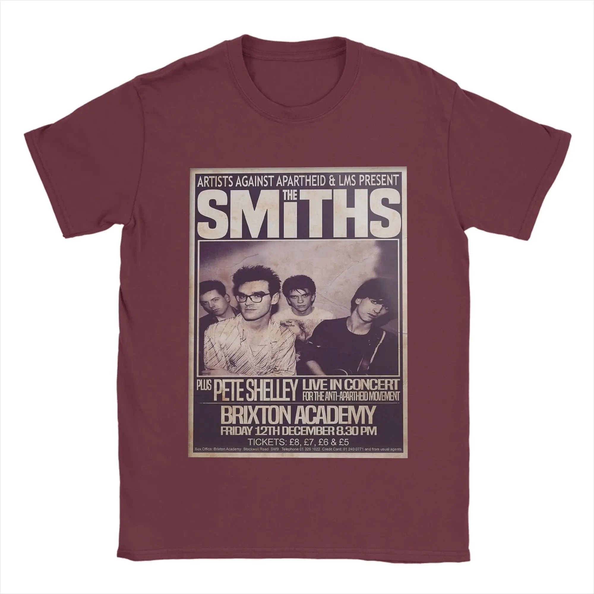 The Smiths    T-Shirts for Men 1986 The Final Concert Novelty Pure  Tees Round Collar Short Sleeve T Shirts Gift Idea Clothes