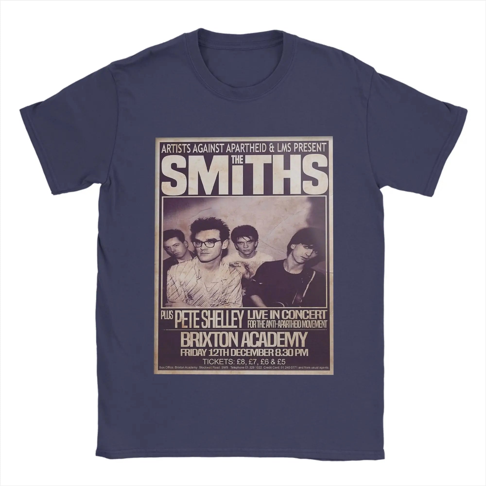 The Smiths    T-Shirts for Men 1986 The Final Concert Novelty Pure  Tees Round Collar Short Sleeve T Shirts Gift Idea Clothes