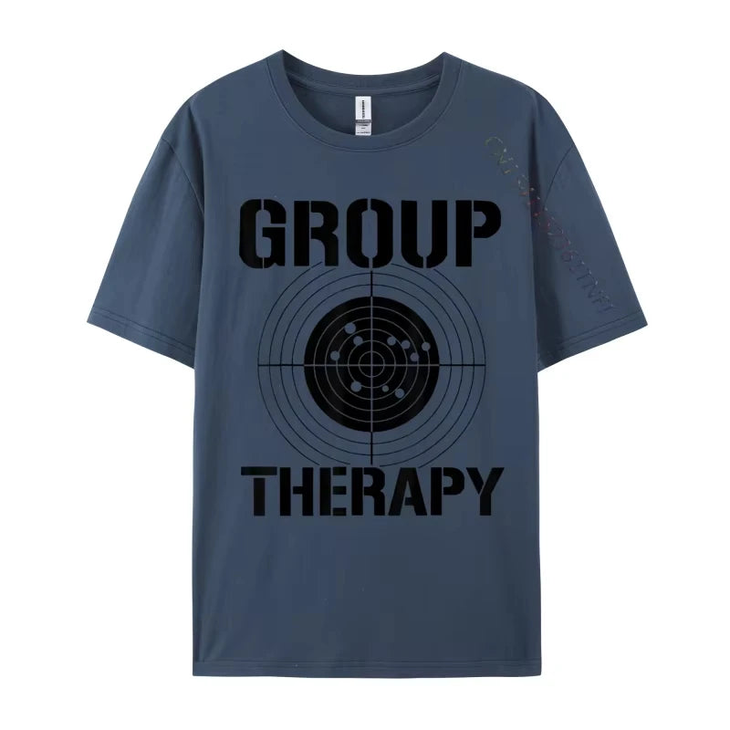 Men T-shirts Group Therapy Casual T-Shirt Retro Normal Cotton Men Tops Tees Casual Clothing Shirt Top Quality